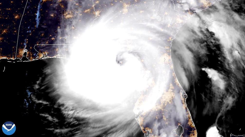 Satellite image of Hurricane Helene taken on Sept. 26, 2024.